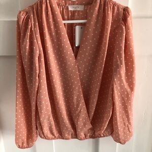 SOLD Blush with white heart blouse